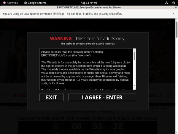 Erotiquetvlive.com Trial Account