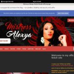 New Free MistressAlexya Account