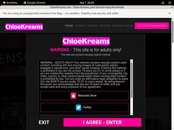 Passwords For Chloekreams.com