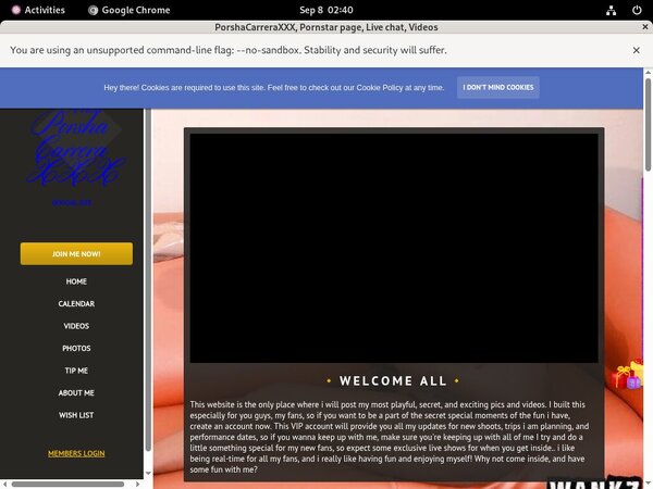 PorshaCarreraXXX Signup Form