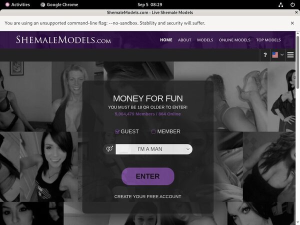 Trial Shemale Models Account
