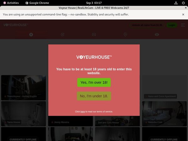 Voyeurhouse.com Member Account