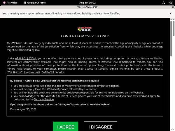 Workin Men XXX Trial Membership $1